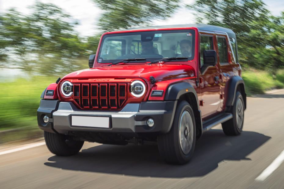 Mahindra Thar ROXX Driving: Front Left Quarter View