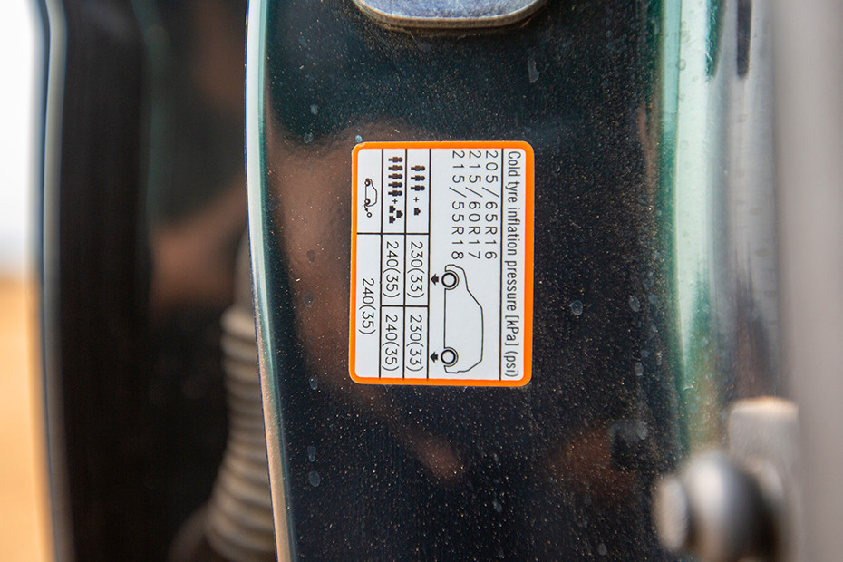 Hyundai Creta Tyre Pressure Information