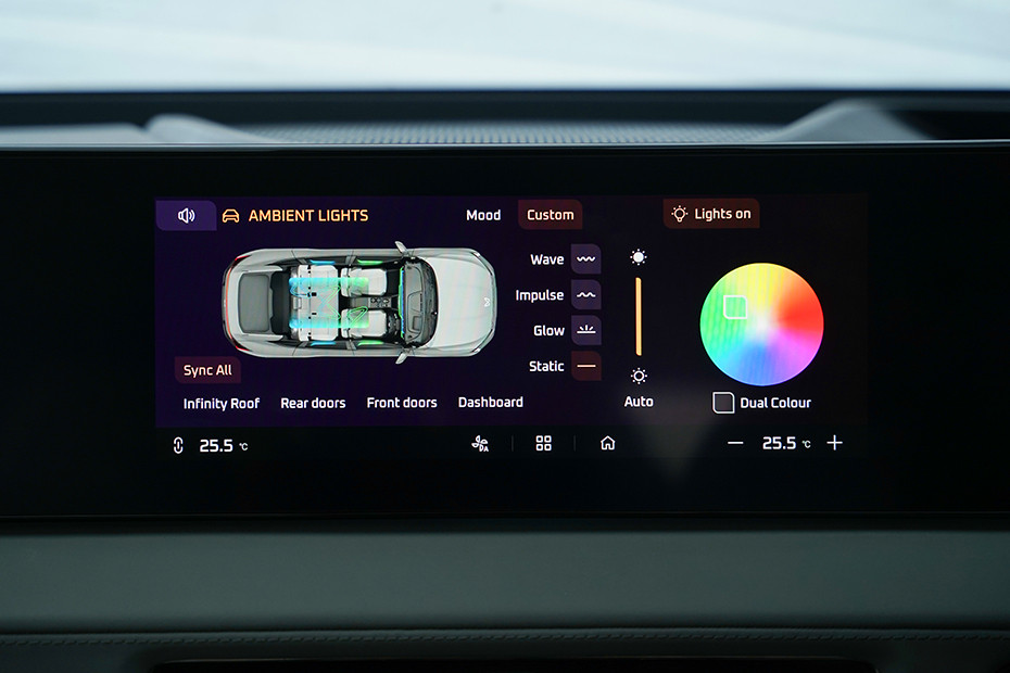Mahindra XEV 9e Ambient Lighting Selection Menu