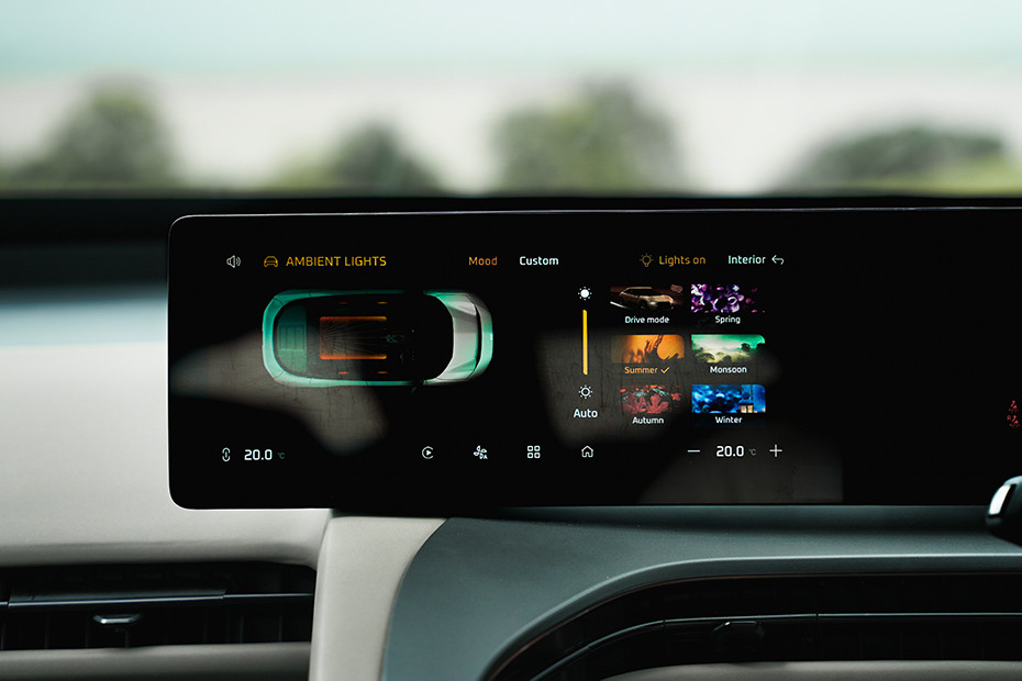 Mahindra BE 6 Ambient Lighting Selection Menu