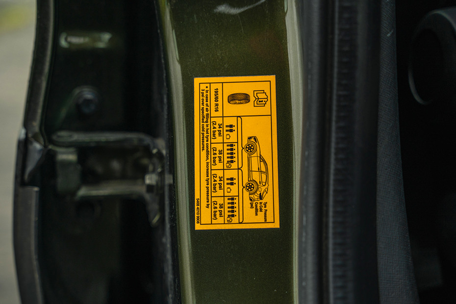 Tata Punch EV Tyre Pressure Information