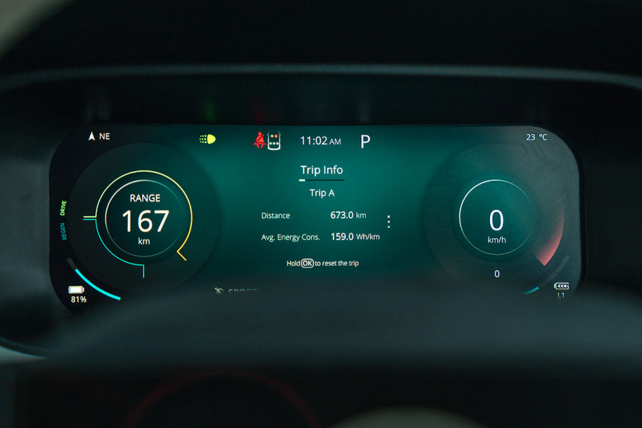 Tata Punch EV Trip Meter