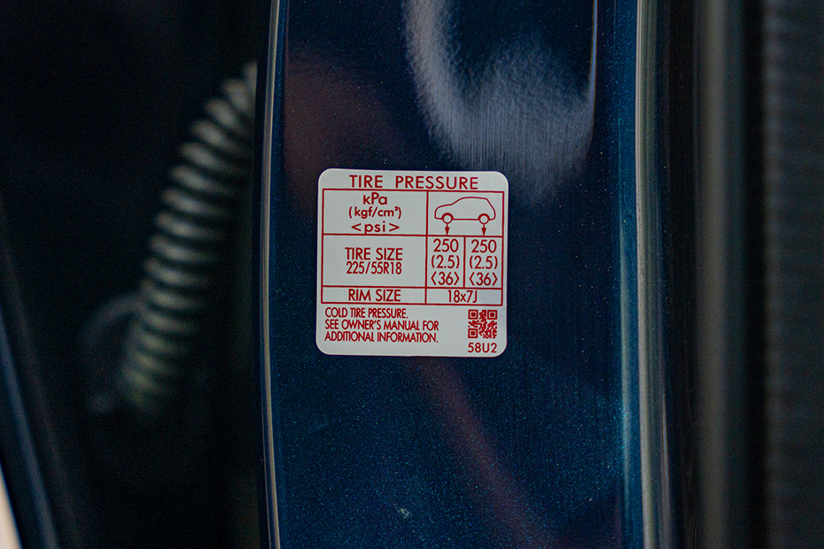 Maruti e Vitara Tyre Pressure Information