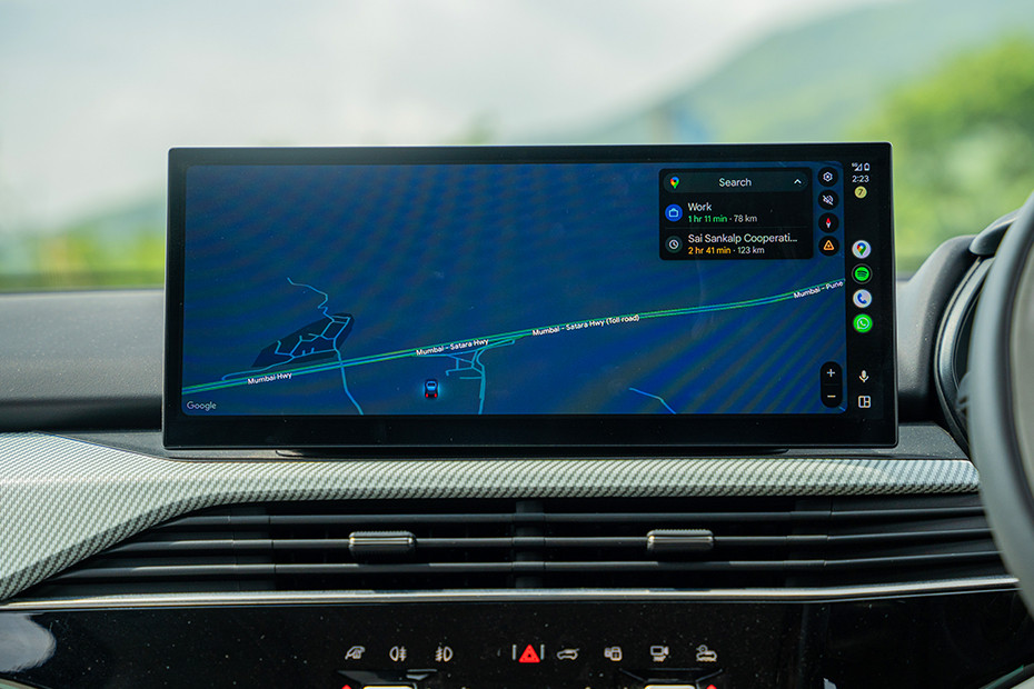 Tata Harrier EV Navigation or Infotainment Mid Closeup