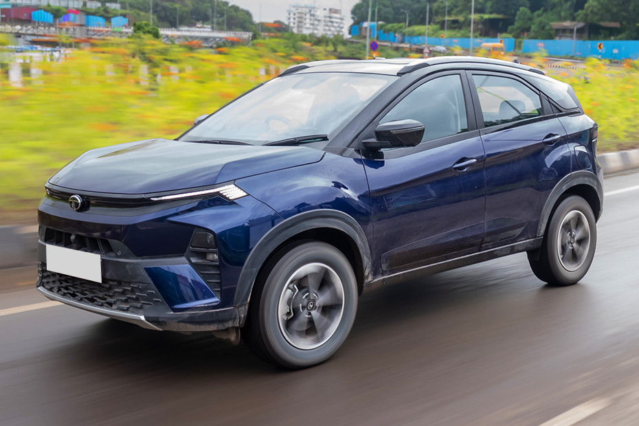 Tata Nexon Driving: Front Left Quarter View