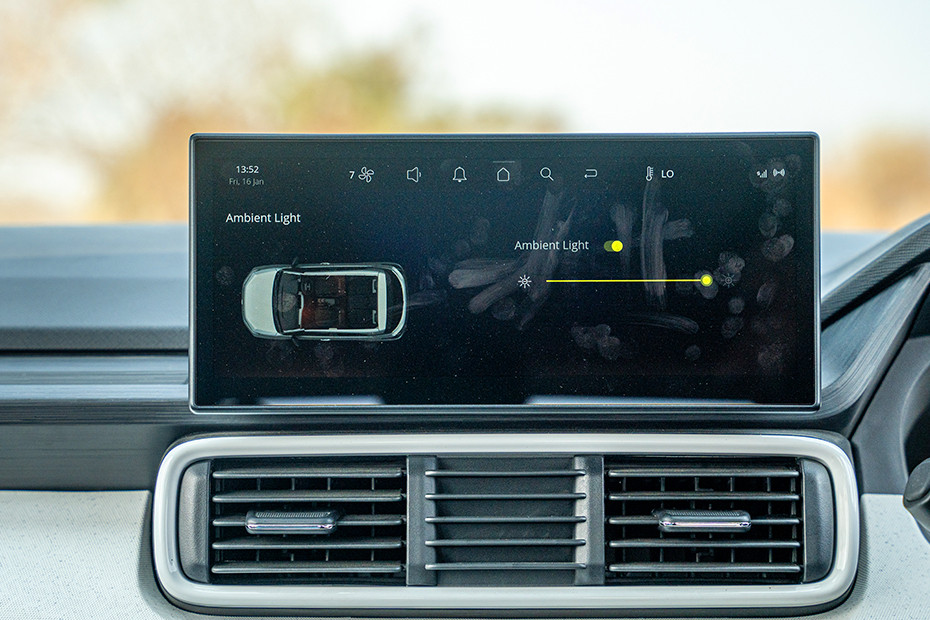 Tata Punch Ambient Lighting Selection Menu