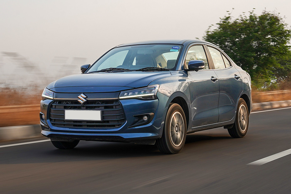 Maruti Dzire Driving: Front Left Quarter View