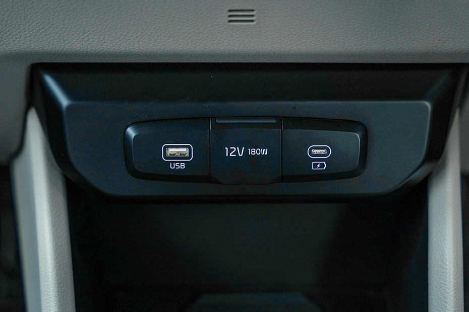 Kia Carens Clavis EV USB Charging Port (Front)