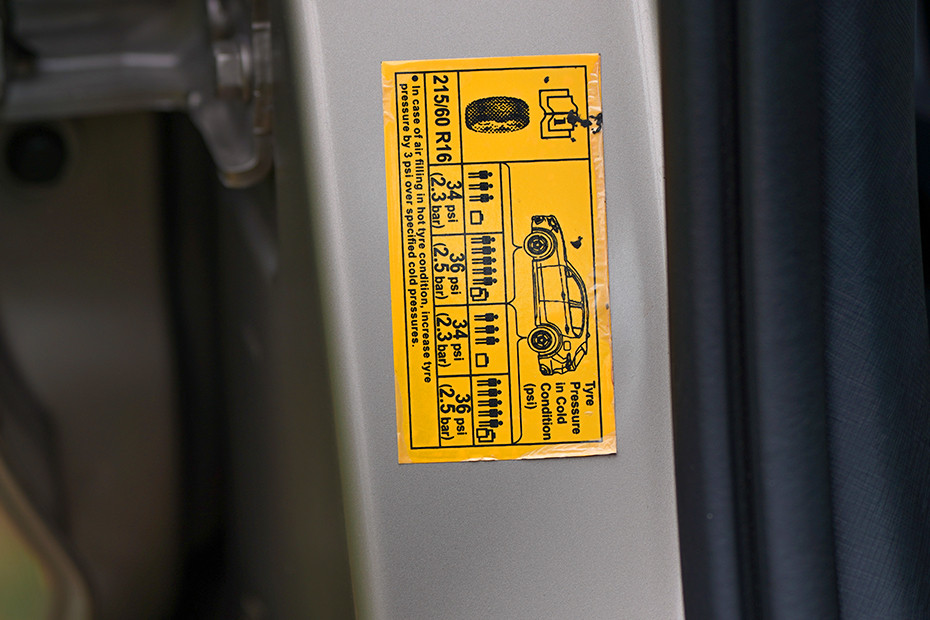 Tata Altroz Tyre Pressure Information