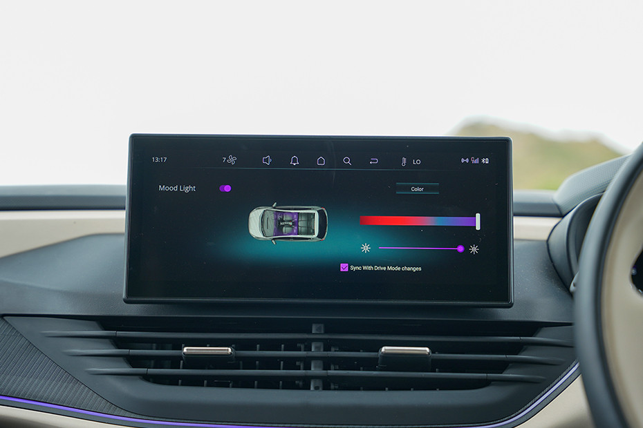 Tata Altroz Ambient Lighting Selection Menu