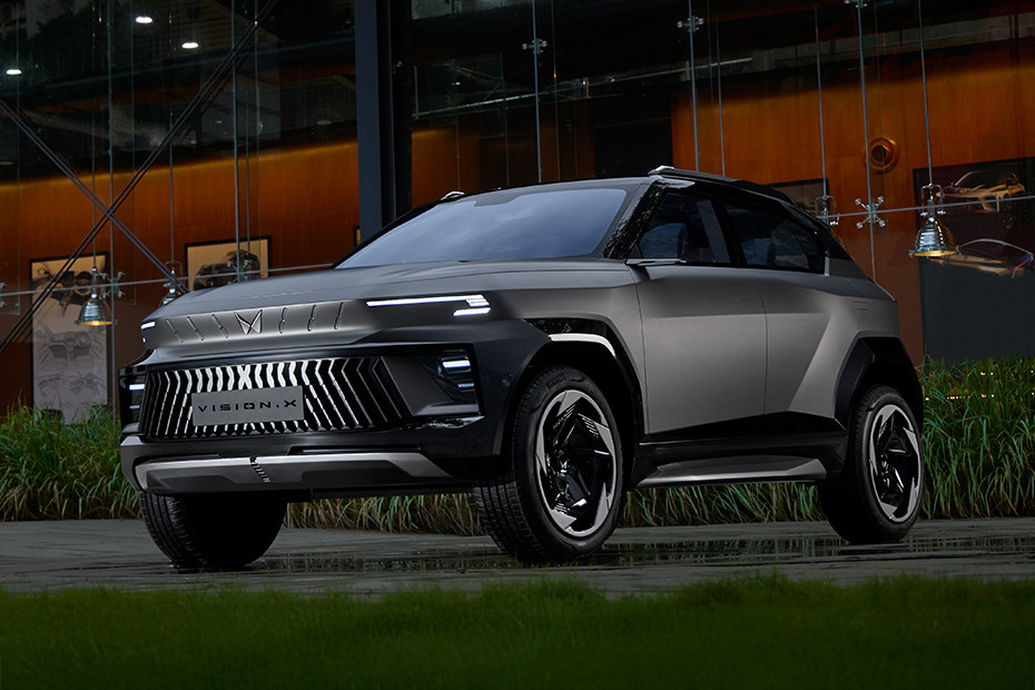 Mahindra Vision X Driving: Front Left Quarter View