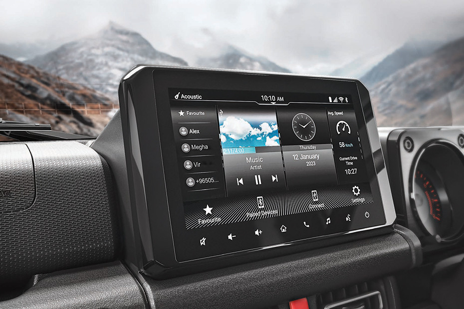 Maruti Jimny Infotainment System Main Menu